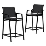 Gardeon Modern Outdoor Bar Stools - Black