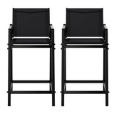 Gardeon Modern Outdoor Bar Stools - Black