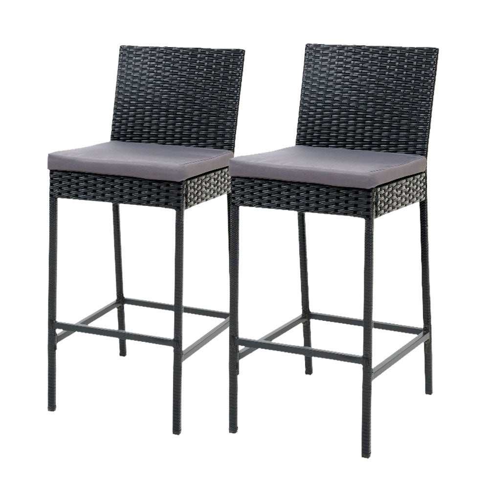 Gardeon Elegant 2-Piece Outdoor Bar Stools Set