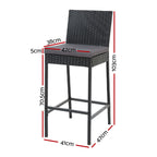Gardeon Elegant Outdoor Bar Stool Set