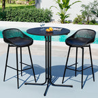Gardeon 3PC Black Outdoor Bar Set