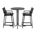 Gardeon Black Steel 3PC Outdoor Bar Set