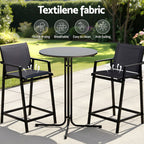 Gardeon Black Steel 3PC Outdoor Bar Set