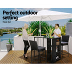 Gardeon 3-Piece Elegant Outdoor Bar Set