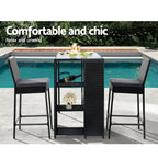 Gardeon 3-Piece Elegant Outdoor Bar Set