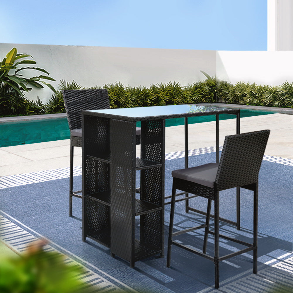 Gardeon 3-Piece Elegant Outdoor Bar Set