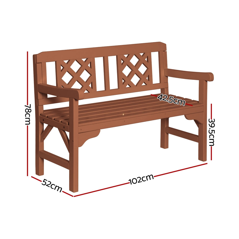 Gardeon Rustic Fir Wood Garden Bench