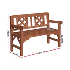 Gardeon Rustic Fir Wood Garden Bench