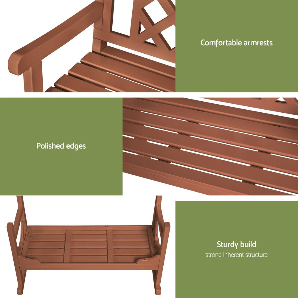 Gardeon Rustic Fir Wood Garden Bench