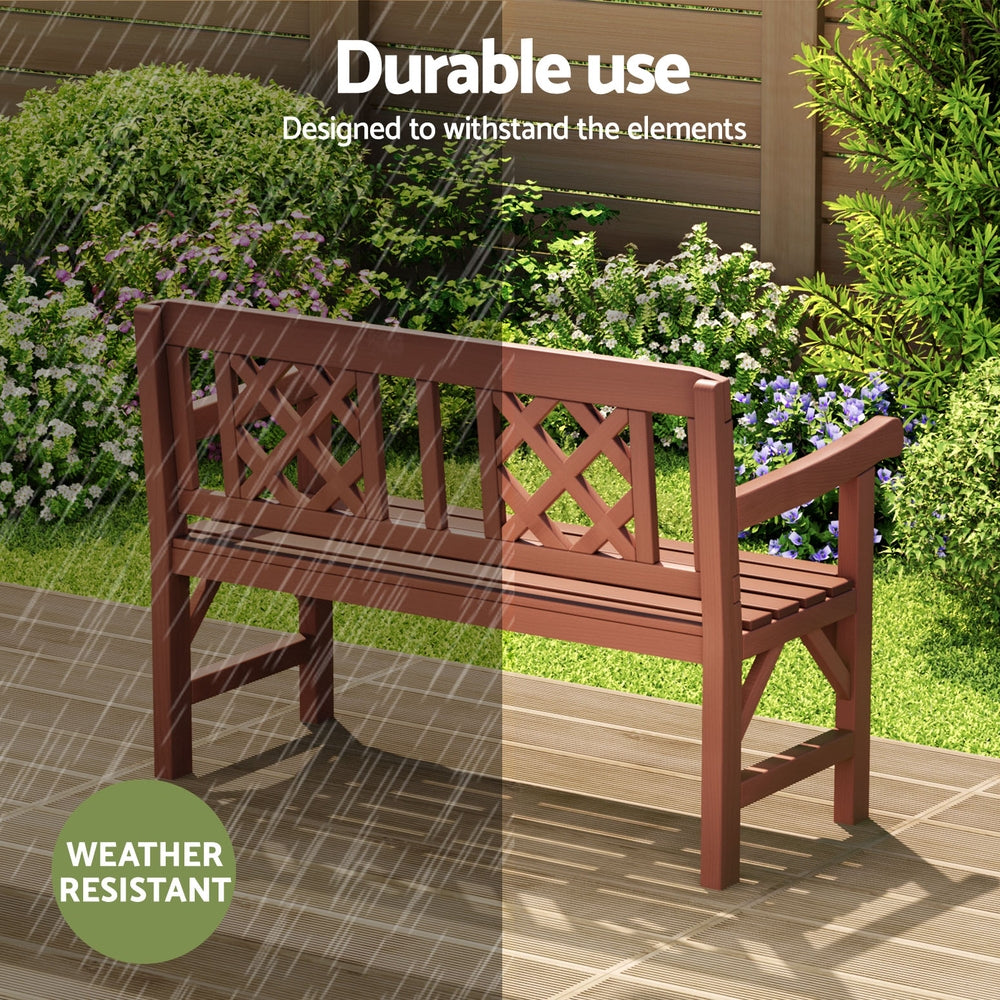 Gardeon Rustic Fir Wood Garden Bench