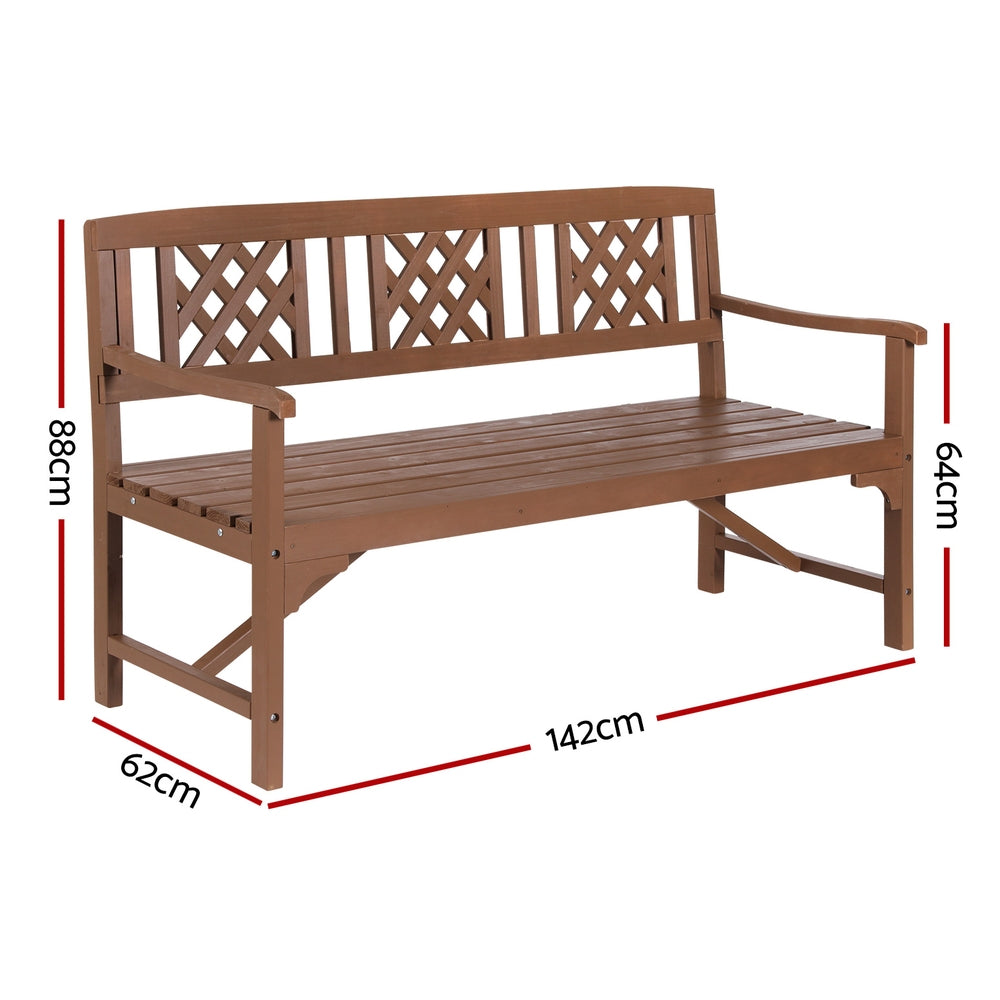 Gardeon Rustic Fir Wood Garden Bench