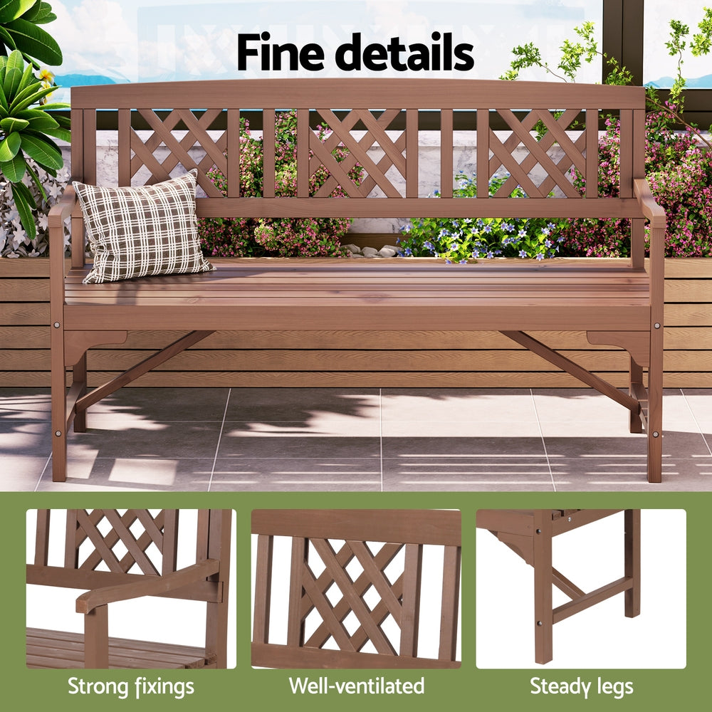 Gardeon Rustic Fir Wood Garden Bench