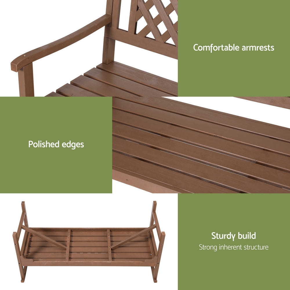 Gardeon Rustic Fir Wood Garden Bench