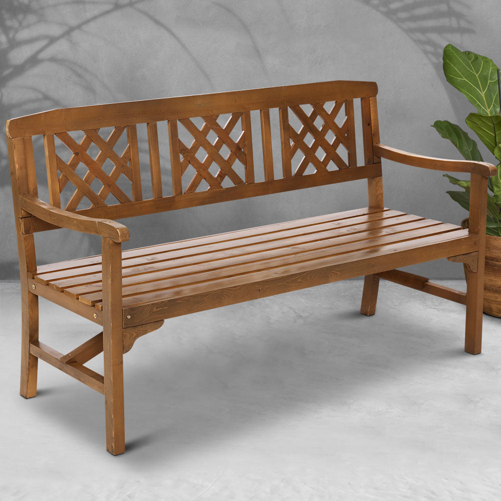 Gardeon Rustic Fir Wood Garden Bench