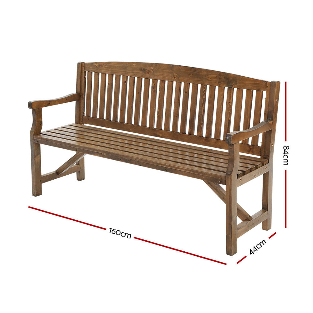 Gardeon 5FT Rustic Wooden Garden Bench