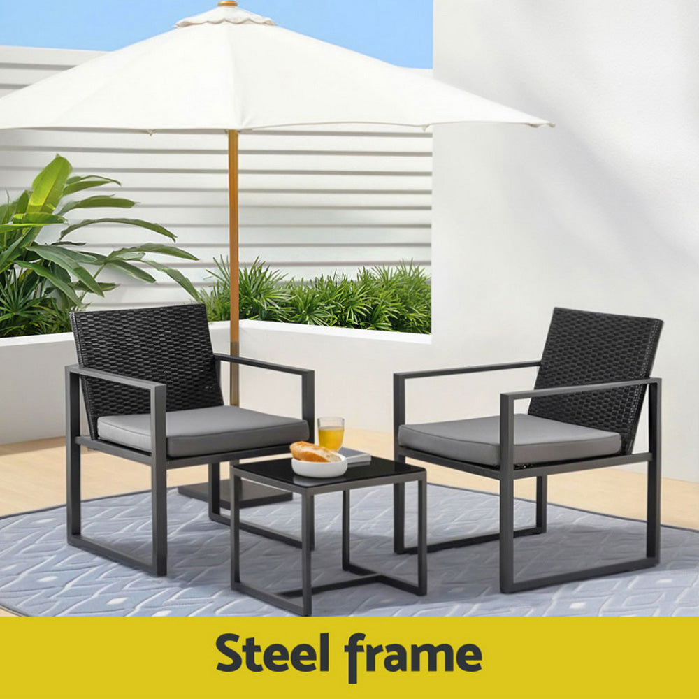 Gardeon 3PC Premium Outdoor Bistro Set
