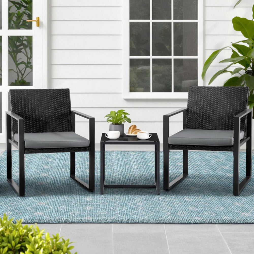 Gardeon 3PC Premium Outdoor Bistro Set