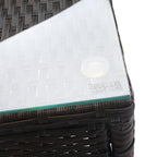 Gardeon 3PC Curved Wicker Bistro Set