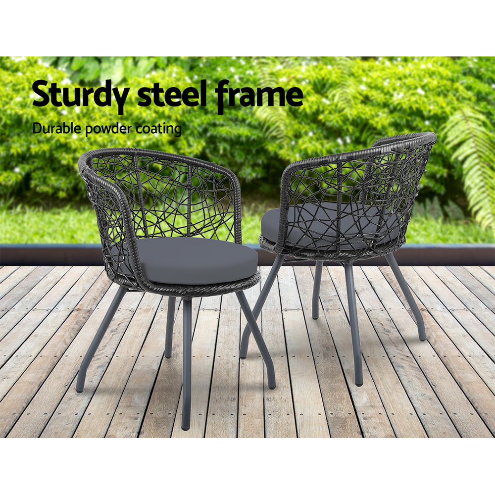 Gardeon 3-Piece Rattan Bistro Set