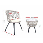 Gardeon 3-Piece Rattan Bistro Set