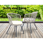Gardeon 3-Piece Rattan Bistro Set