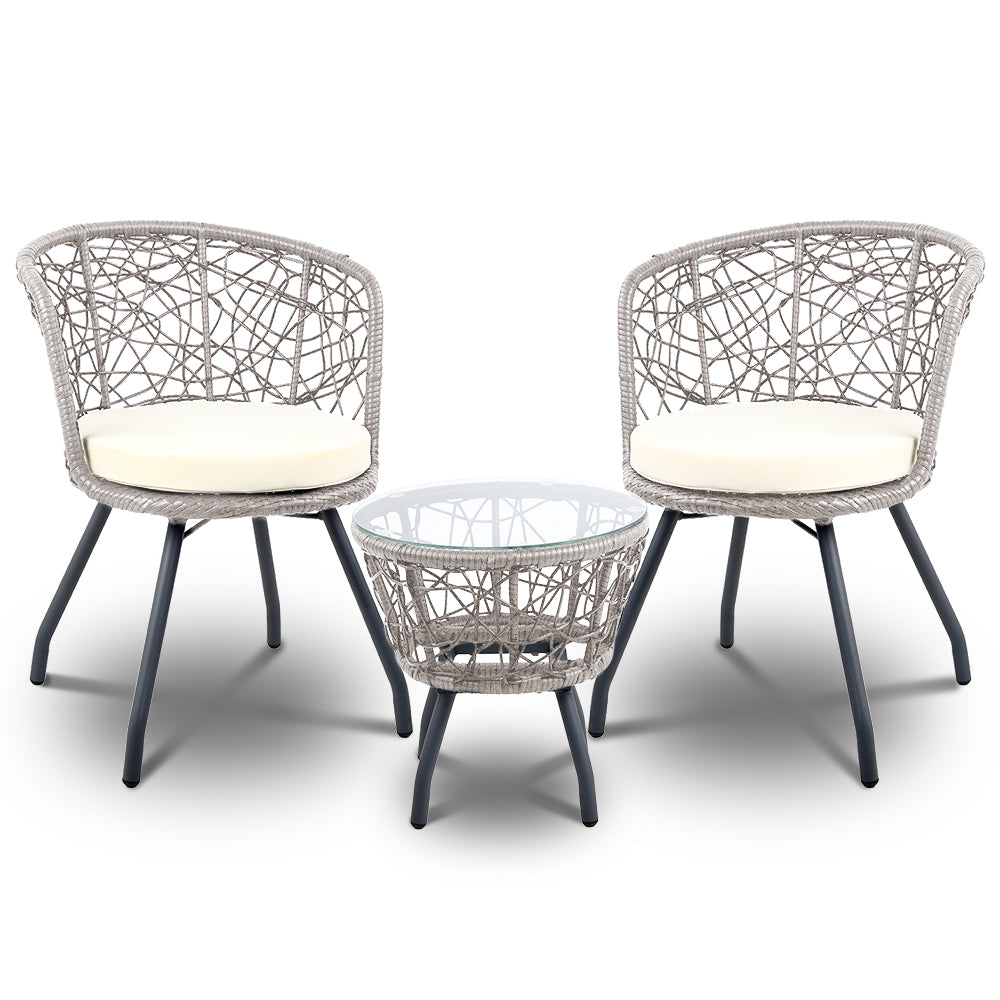 Gardeon 3-Piece Rattan Bistro Set