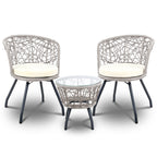 Gardeon 3-Piece Rattan Bistro Set
