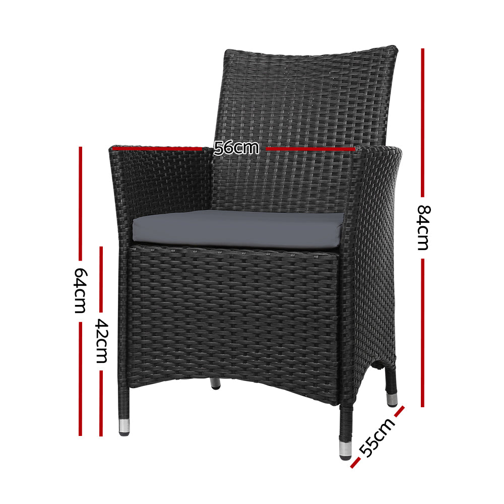 Gardeon Idris Outdoor Dining Chairs - 2PC Set