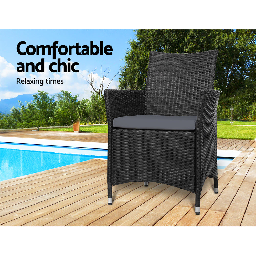 Gardeon Idris Outdoor Dining Chairs - 2PC Set