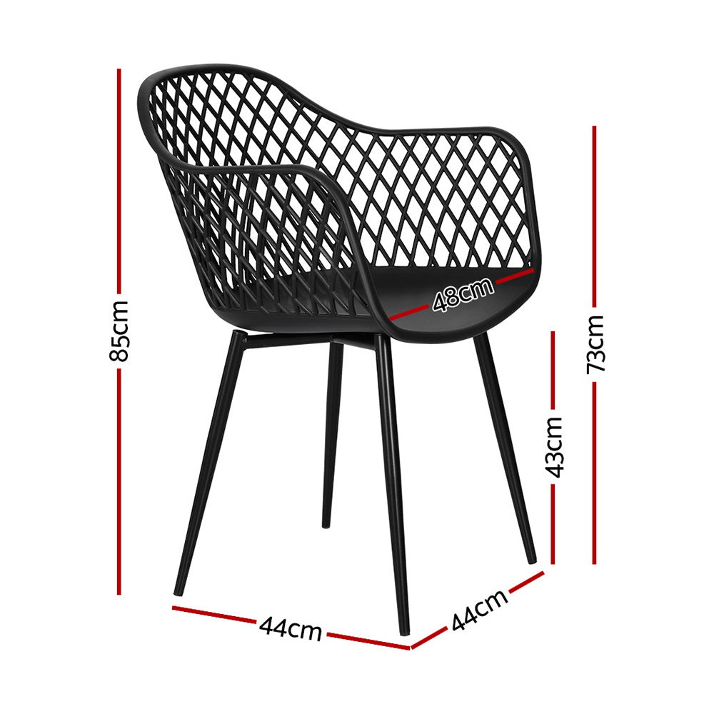 Gardeon Stylish 4PC Outdoor Dining Chairs
