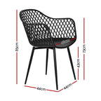 Gardeon Stylish 4PC Outdoor Dining Chairs