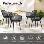 Gardeon Stylish 4PC Outdoor Dining Chairs