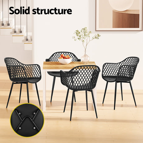 Gardeon Stylish 4PC Outdoor Dining Chairs
