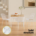 Gardeon White 4PC Outdoor Dining Chairs