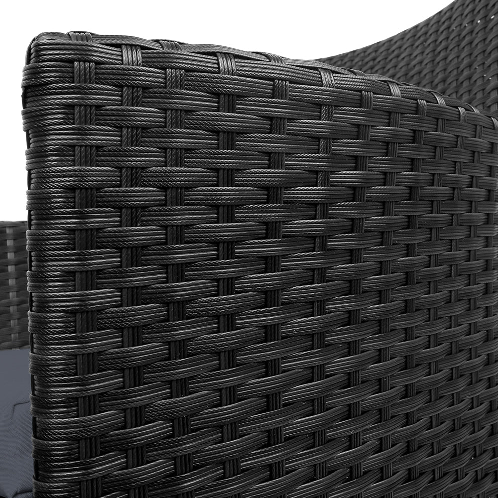 Gardeon Outdoor Rattan Bistro Set with Cushions