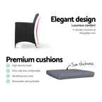 Gardeon Outdoor Rattan Bistro Set with Cushions