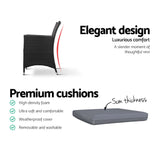 Gardeon Outdoor Rattan Bistro Set with Cushions