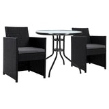 Gardeon Elegant 3PC Rattan Bistro Set