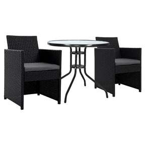 Gardeon Elegant 3PC Rattan Bistro Set