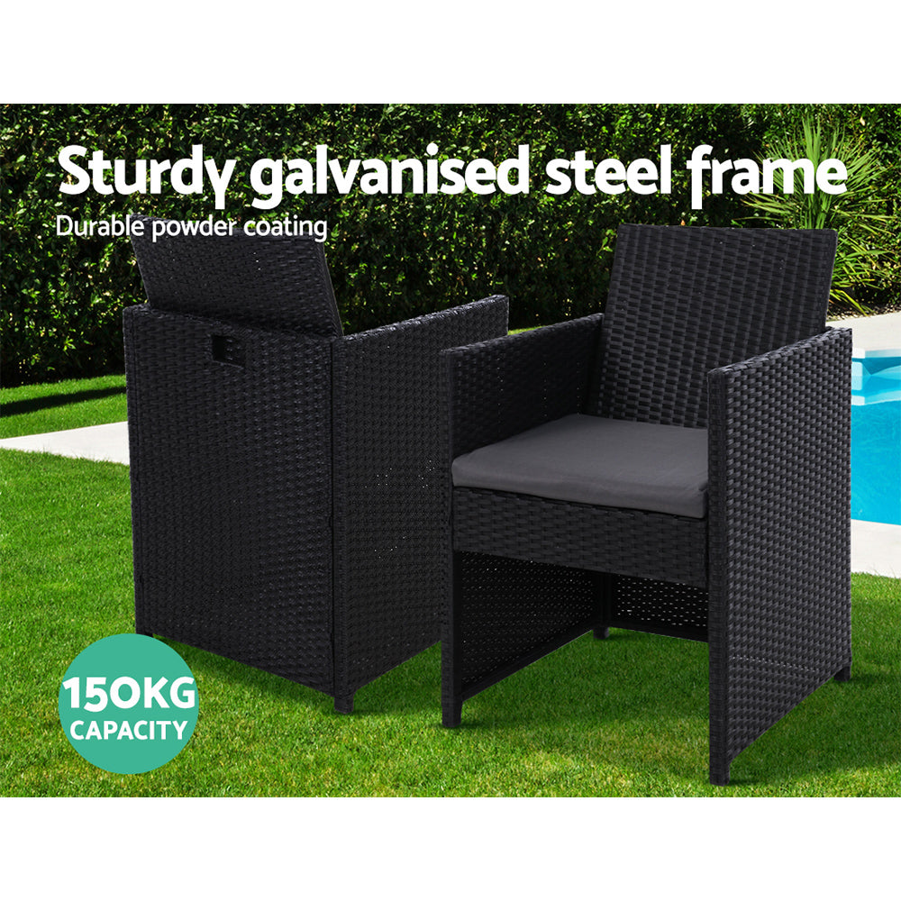 Gardeon Elegant 3PC Rattan Bistro Set