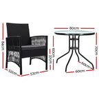 Gardeon Elegant 3PC Outdoor Bistro Set
