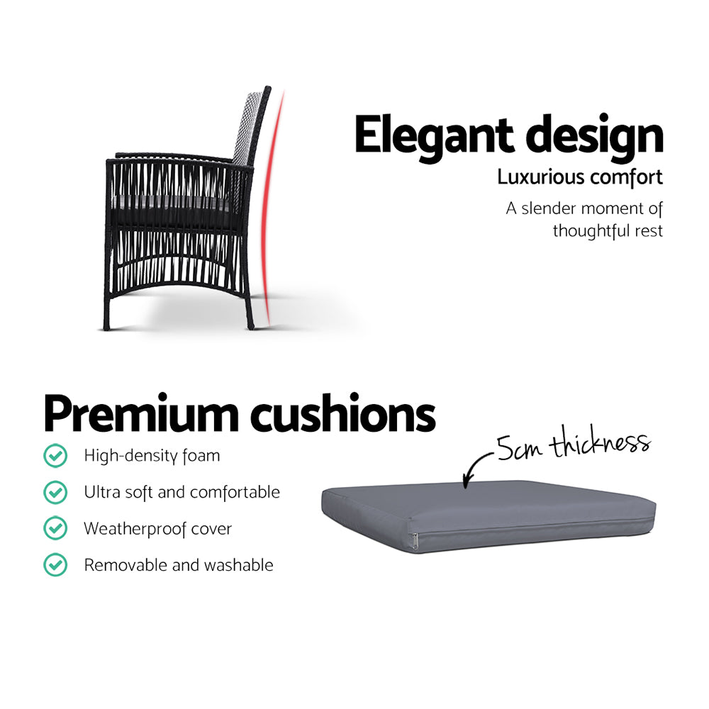 Gardeon Elegant 3PC Outdoor Bistro Set