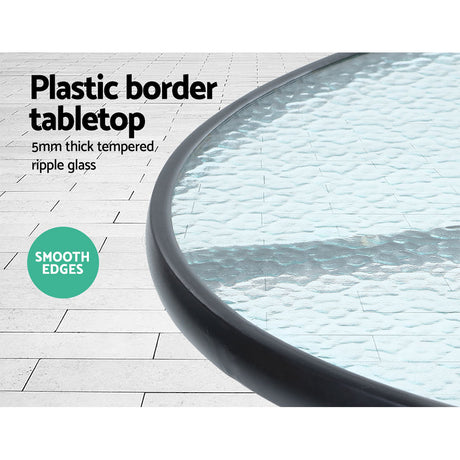 Gardeon Elegant 3-Piece Rattan Bistro Set