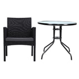 Gardeon Elegant 3-Piece Rattan Bistro Set