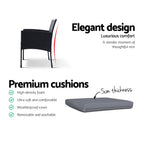 Gardeon Elegant 3-Piece Rattan Bistro Set