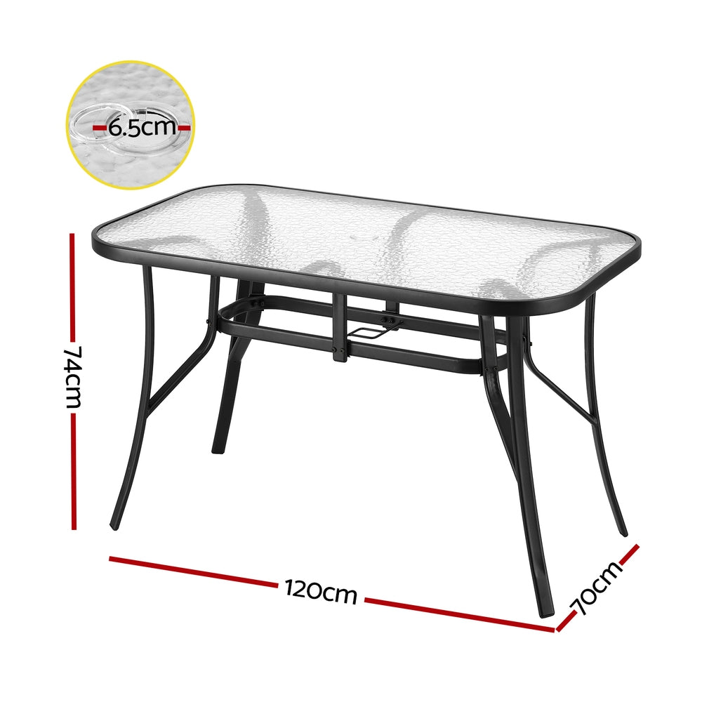 Gardeon 120CM Rust-Resistant Outdoor Dining Table