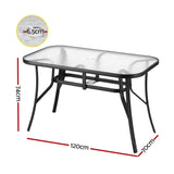 Gardeon 120CM Rust-Resistant Outdoor Dining Table