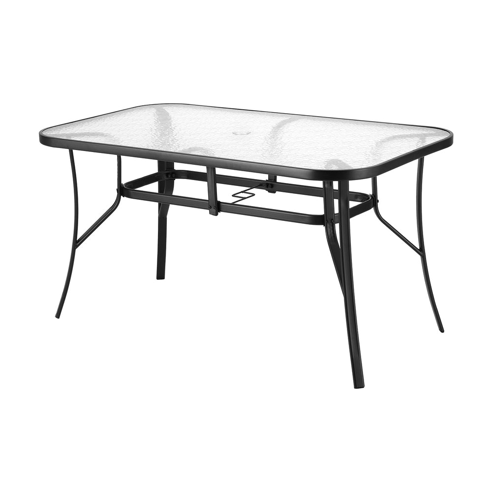 Gardeon 140CM Black Outdoor Dining Table