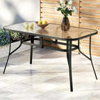 Gardeon 140CM Black Outdoor Dining Table