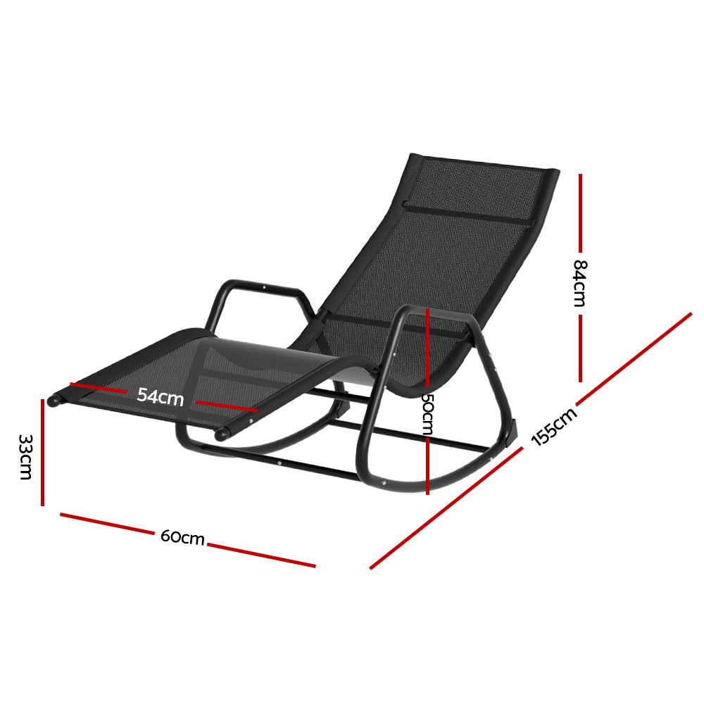 Gardeon Premium Outdoor Rocking Lounge Chair